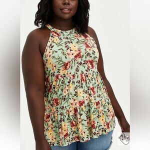 Torrid Super Soft Floral Goddess Tunic Tank